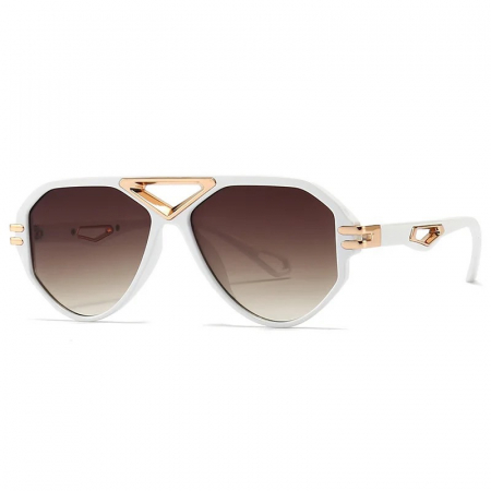 BARBATI - Ochelari Brooks White Luxury Mahony