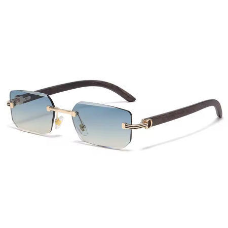 FEMEI - Ochelari Brooks Wood Arm Effect Rimeless