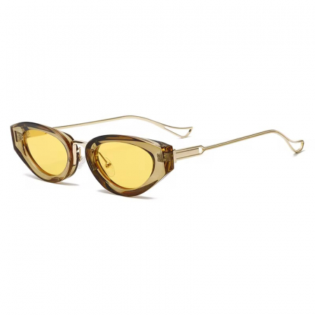 FEMEI - Ochelari Brooks Yellow Semi-Transparent Cat Eye