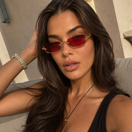 Ochelari Dama Brooks Rimeless Red Lens [1]
