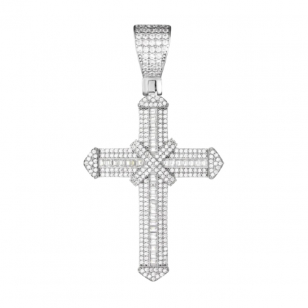 PANDANTIVE ARGINT - Pandantiv Argint 925 Cruce Mare 7 CM
