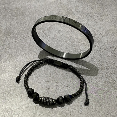 Set 2 Bratari Brooks Black Abstract Onix [1]