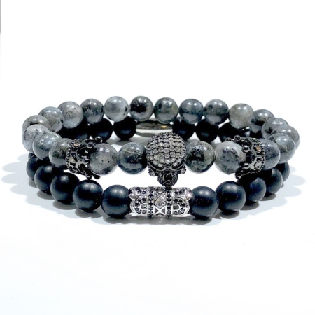 PROMOTII - Set 2 Bratari Brooks Black Neo Skull