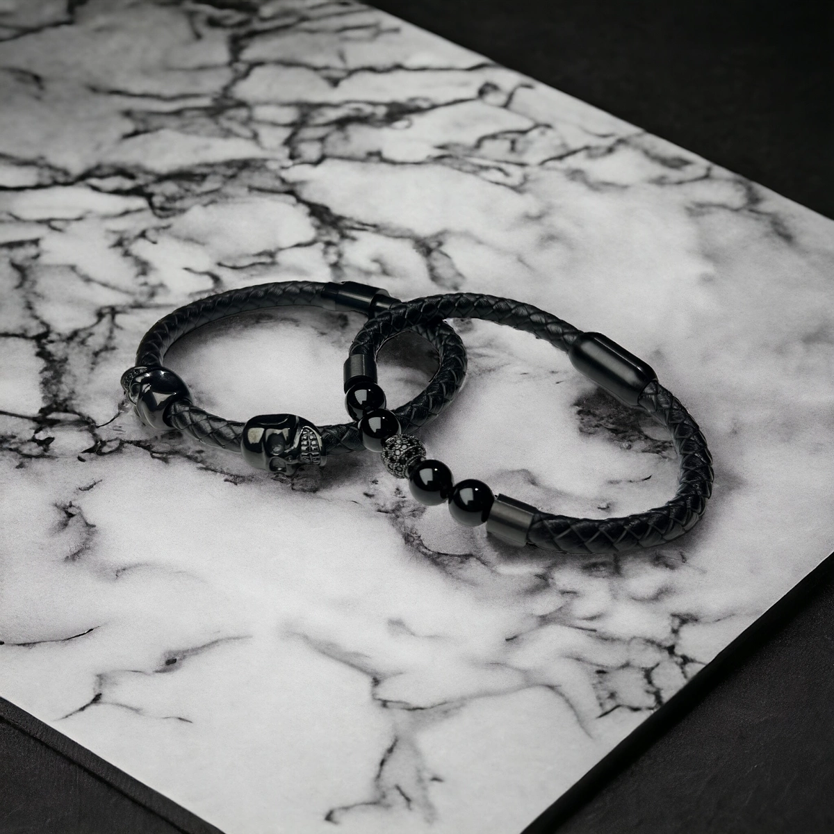 Set 2 Bratari Brooks Black Skull [1]