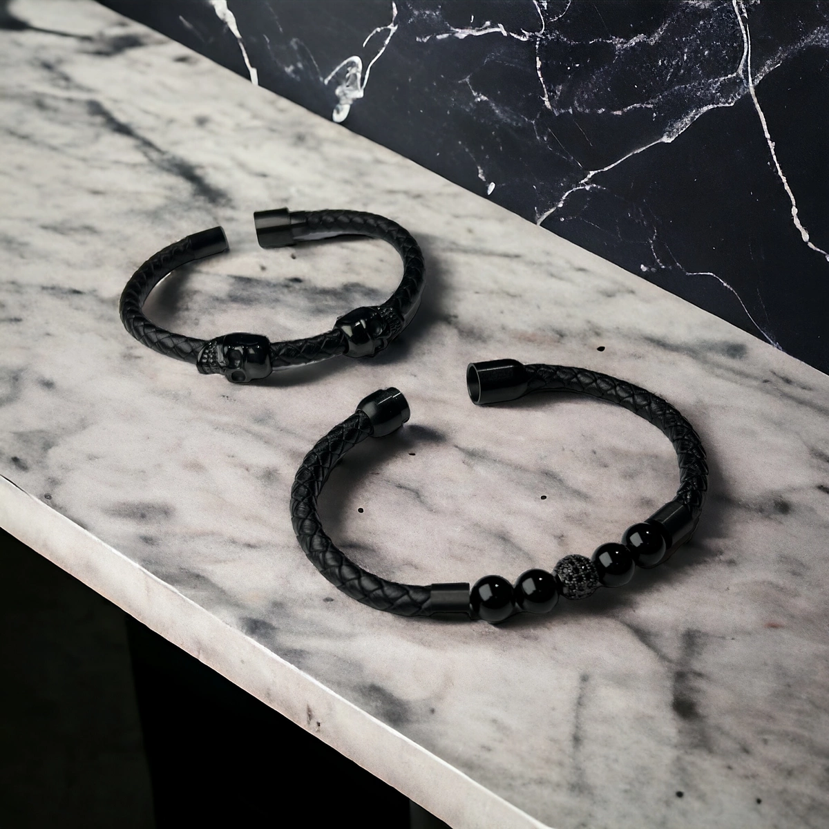 Set 2 Bratari Brooks Black Skull [2]