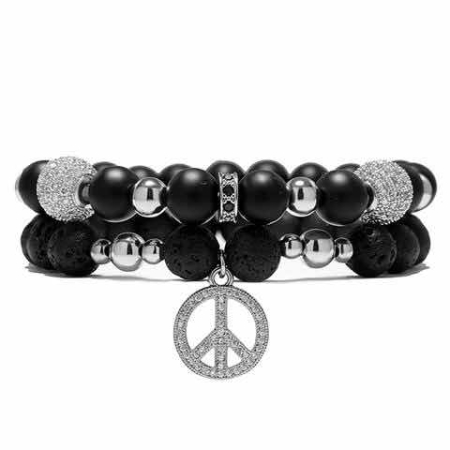 PROMOTII BRATARI - Set 2 Bratari Brooks Blacksilver