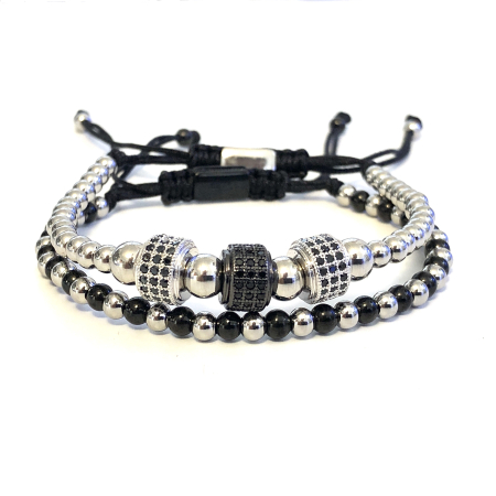 SETURI SILVER - Set 2 Bratari Brooks BlackSilver Fusion
