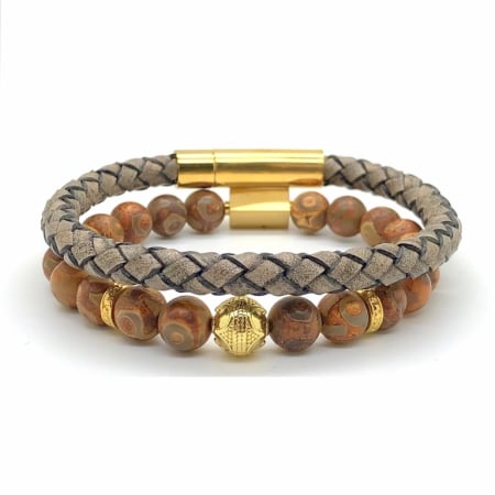 PROMOTII - Set 2 Bratari Brooks  Brown Vintage