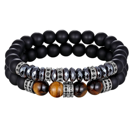BRATARI PIETRE NATURALE - Set 2 Bratari Brooks Casual Gentleman