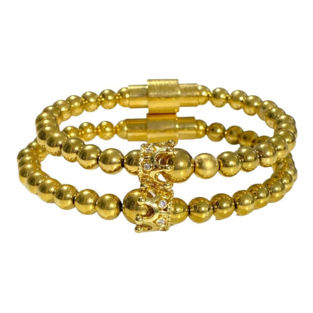 BRATARI CUPLURI - Set 2 Bratari Brooks Gold Crowns