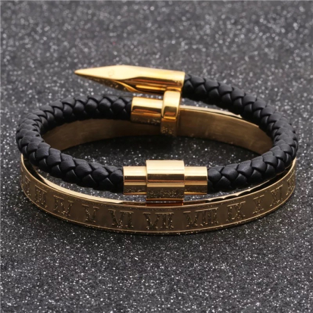 Set 2 Bratari Brooks Gold Roman Nail [1]