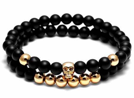 Set 2 Bratari Brooks Gold Skull [2]