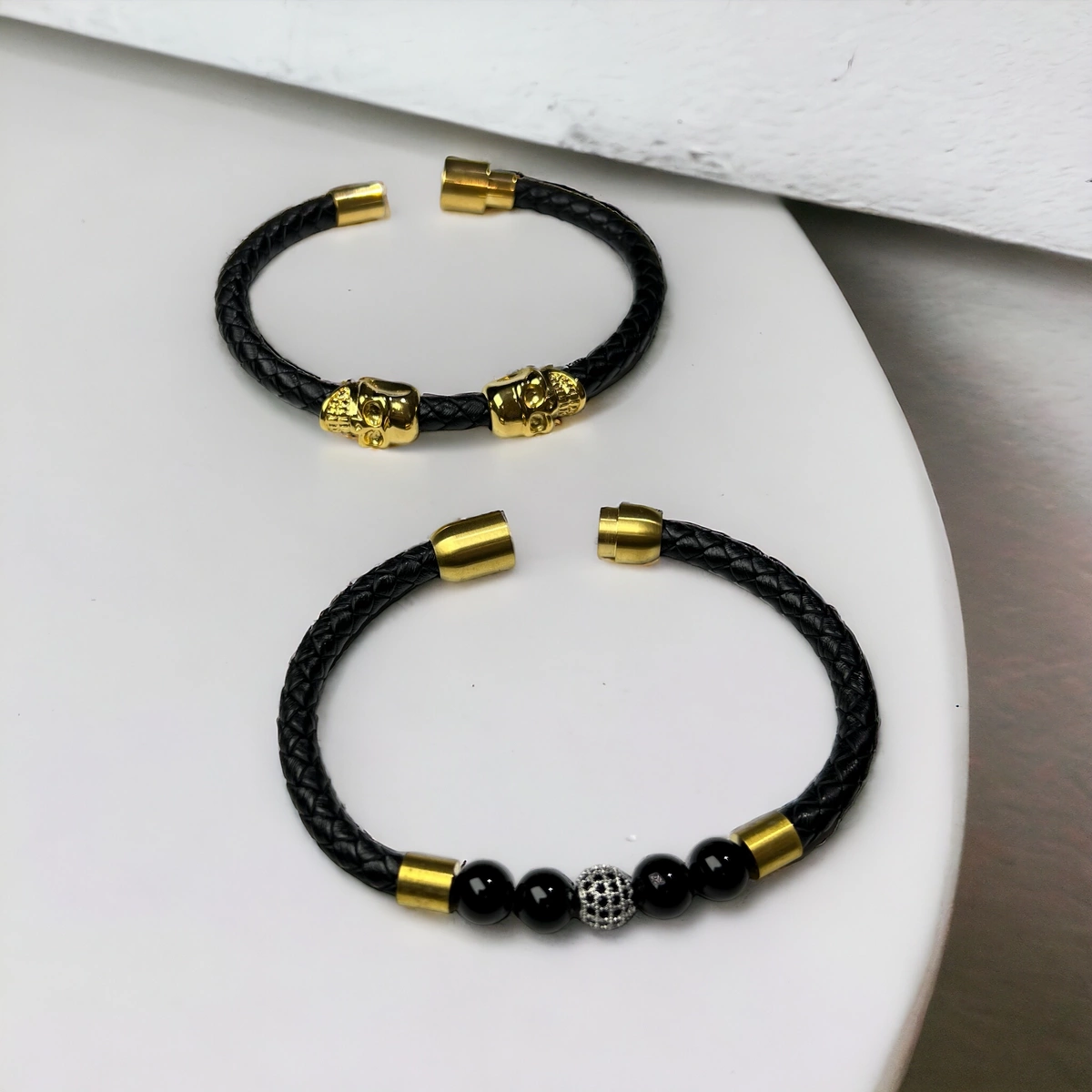 Set 2 Bratari Brooks Gold Skull [2]