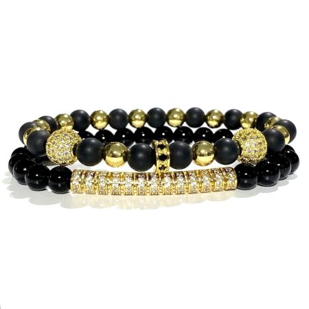 BRATARI CRISTALE - Set 2 Bratari Brooks GoldBlack Luxury