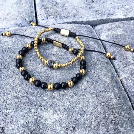 Set 2 Bratari Brooks GoldBlack Treasure [1]