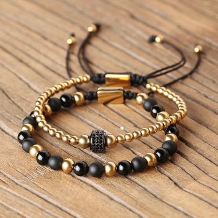 BRATARI LUXURY - Set 2 Bratari Brooks GoldBlack Treasure