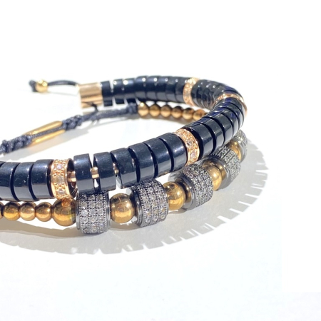 Set 2 Bratari Brooks Rose Gold and Black [2]