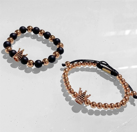 Set 2 Bratari Brooks Rose Gold- Cupluri [1]