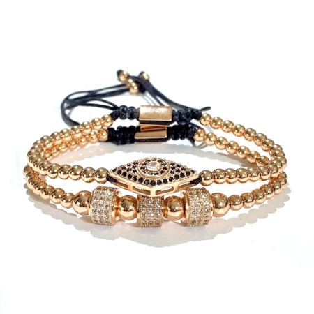 BRATARI CRISTALE - Set 2 Bratari Brooks Rose Gold Eye
