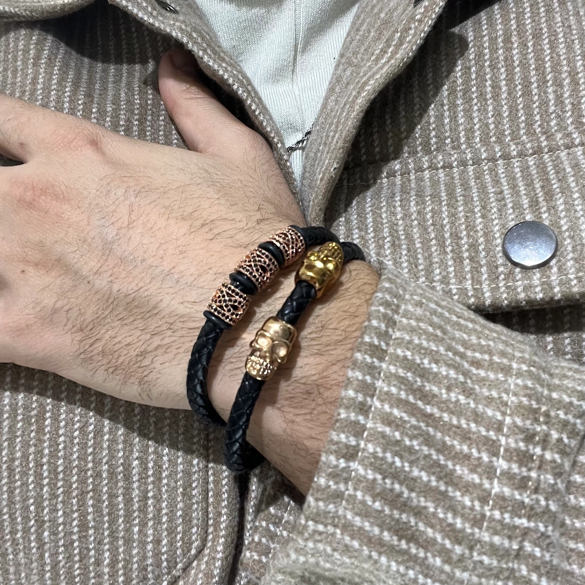 Set 2 Bratari Brooks Rose Gold Skull [1]