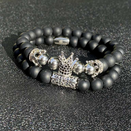 Set 2 Bratari Brooks Silver Crown [1]