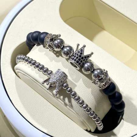 Set 2 Bratari Brooks Silver Kings - Cupluri [2]