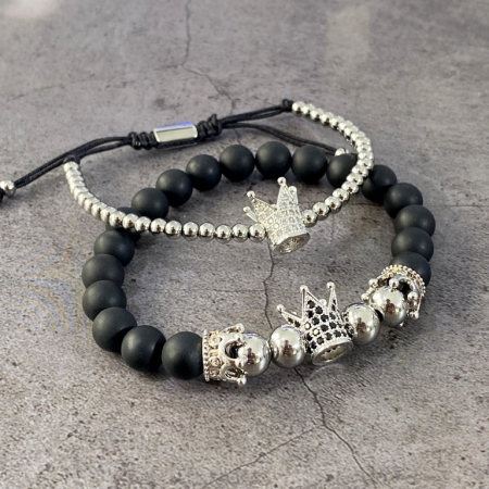 Set 2 Bratari Brooks Silver Kings - Cupluri [1]