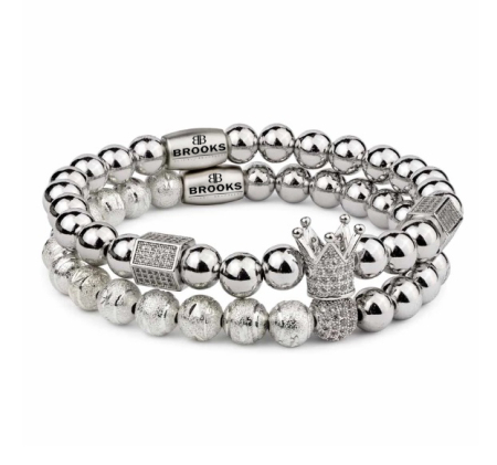 SETURI SILVER - Set 2 Bratari Brooks Silver Maverick