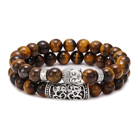PROMOTII BRATARI - Set 2 Bratari Dama Brooks Buddha Brown