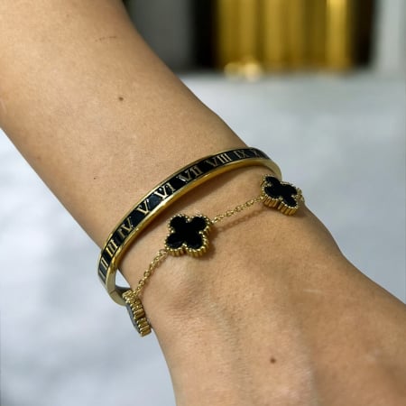 Set 2 Bratari Gold Roman Clover [2]