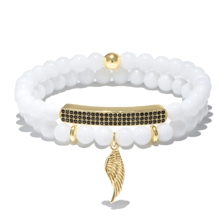 Set 2 Bratari White Brooks Leaf [0]