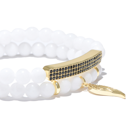 Set 2 Bratari White Brooks Leaf [3]