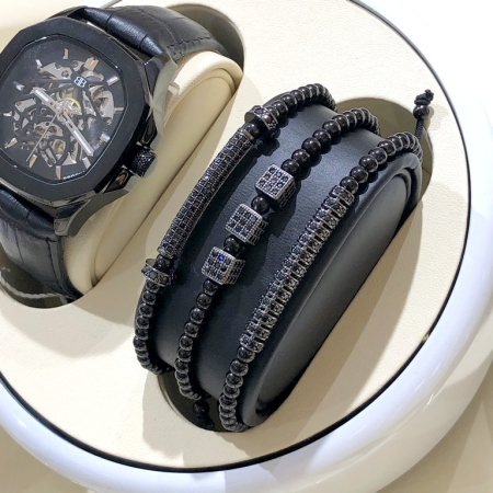 Set 3 Bratari Brooks All Black Mustang [2]