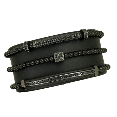 BRATARI BARBATI - Set 3 Bratari Brooks Black Riviere