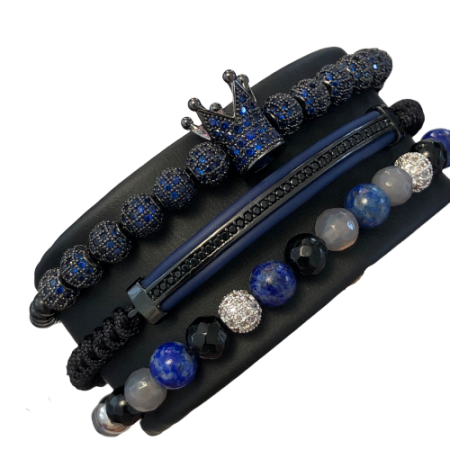 Set 3 Bratari Brooks Blue Zirconium [1]