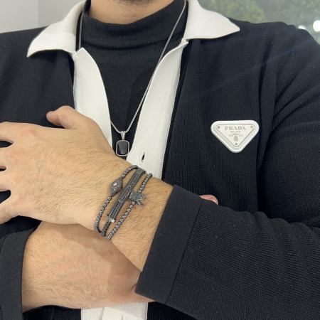 Set 3 Bratari Brooks Full Black Eye Crown [3]