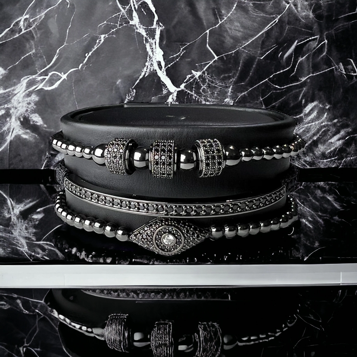 Set 3 Bratari Brooks Full Black Eye Gomora [1]