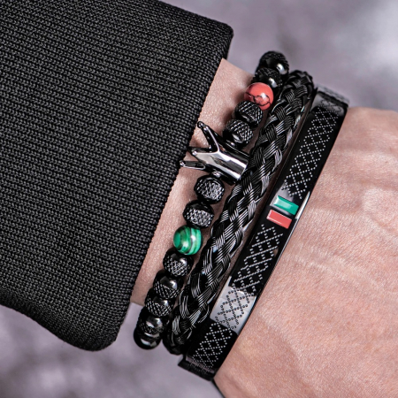 Set 3 Bratari Brooks Full Black Kingdom [2]