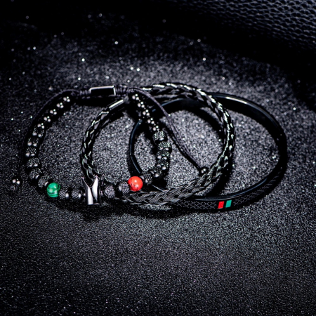 Set 3 Bratari Brooks Full Black Kingdom [4]