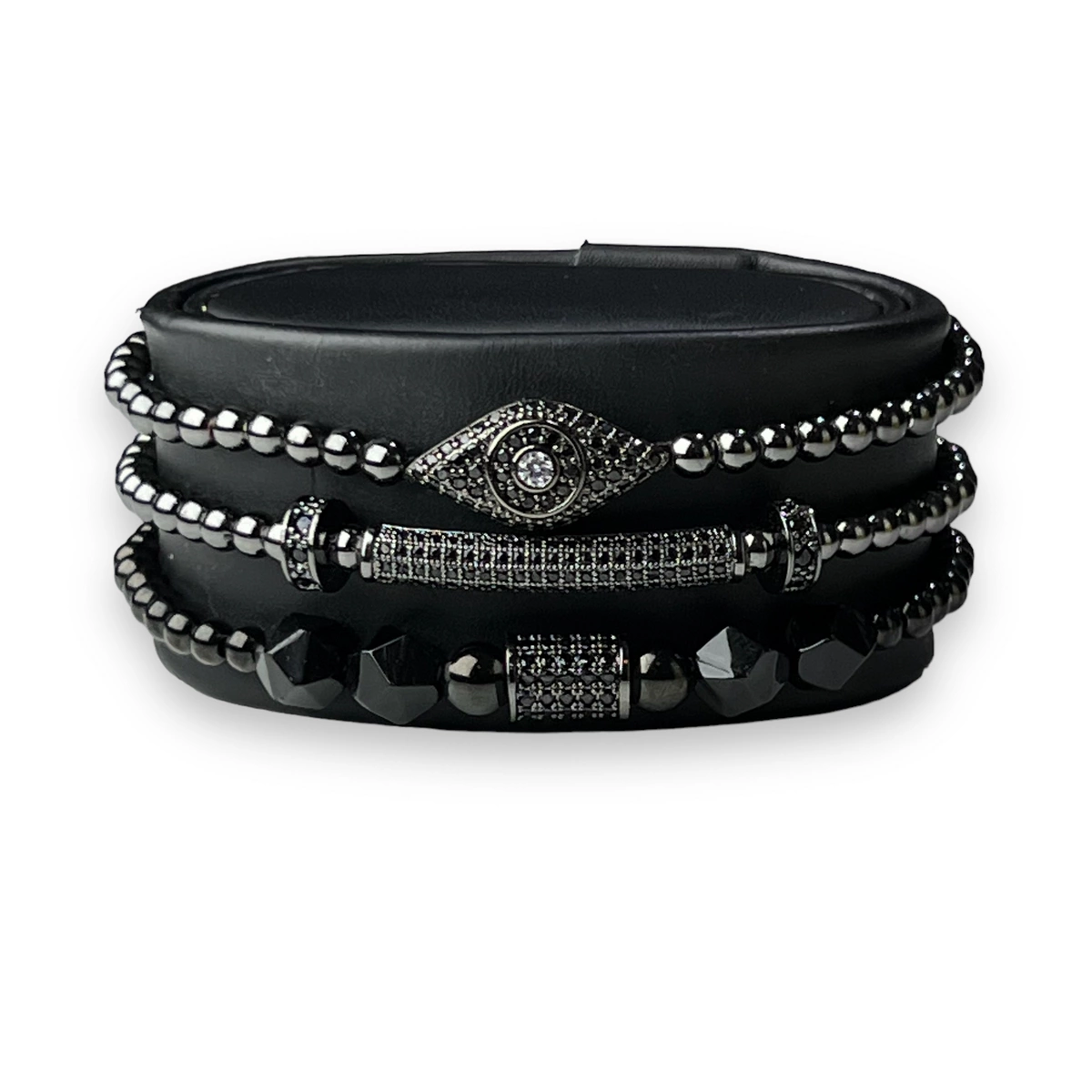 Set 3 Bratari Brooks Full Black Statement [2]