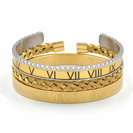 SETURI BRATARI - Set 3 Bratari Brooks Gold Bangles