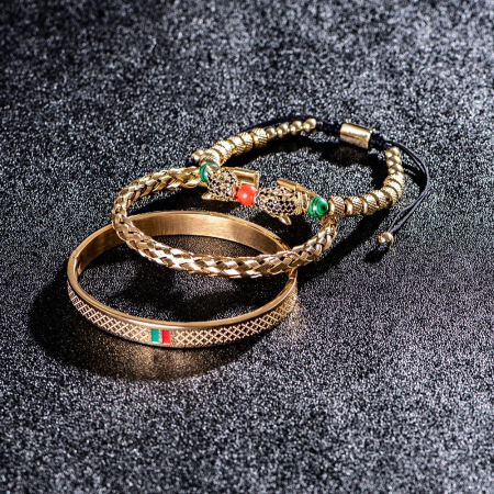 Set 3 Bratari Brooks Gold Gatopardo [2]