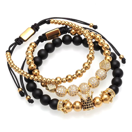 Set 3 Bratari Brooks Gold Montserrat [1]