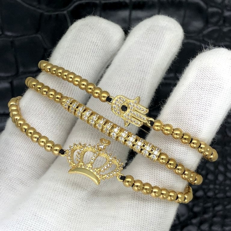 Set 3 Bratari Brooks Gold Queenshield [3]