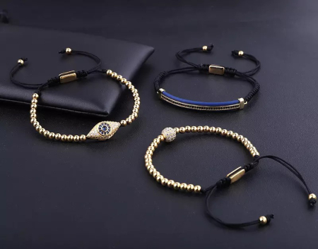 Set 3 Bratari Brooks GoldBlue Selection [1]