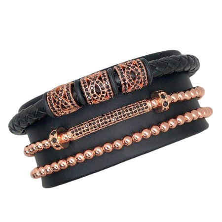 SETURI ROSE GOLD - Set 3 Bratari Brooks Luxury Vitralys