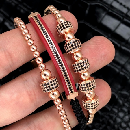 Set 3 Bratari Brooks Rose Gold Louviere [3]