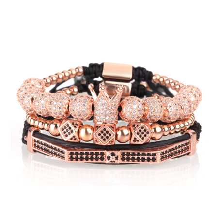 SETURI ROSE GOLD - Set 3 Bratari Brooks Rose  Gold New Madrigal
