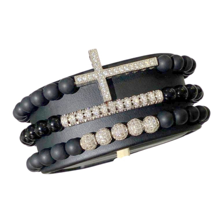 BRATARI CRISTALE - Set 3 Bratari Brooks Woman Stone Cross