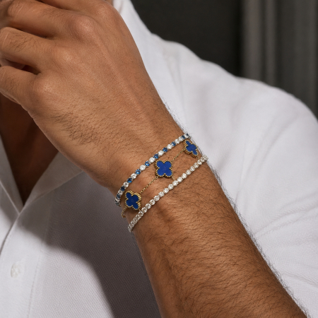 Set 3 Bratari Tennis Imperial Blue Gold [1]